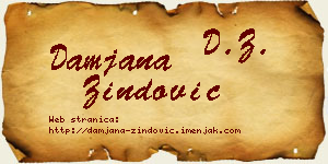 Damjana Zindović vizit kartica